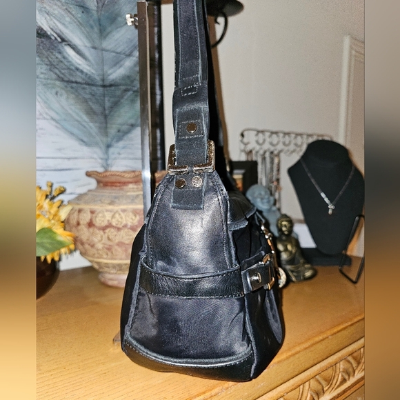 Furla Black Nylon and Leather Hobo Bag EUC - Picture 4 of 16